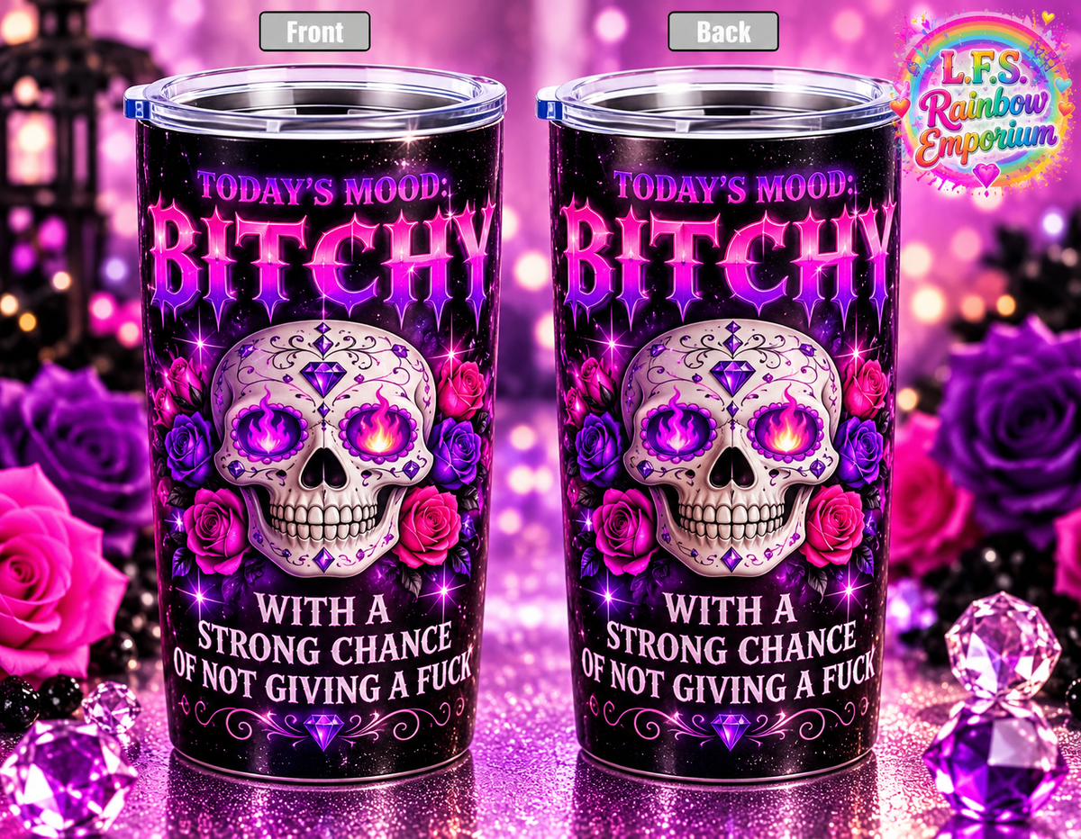 Stainless steel skull tumbler