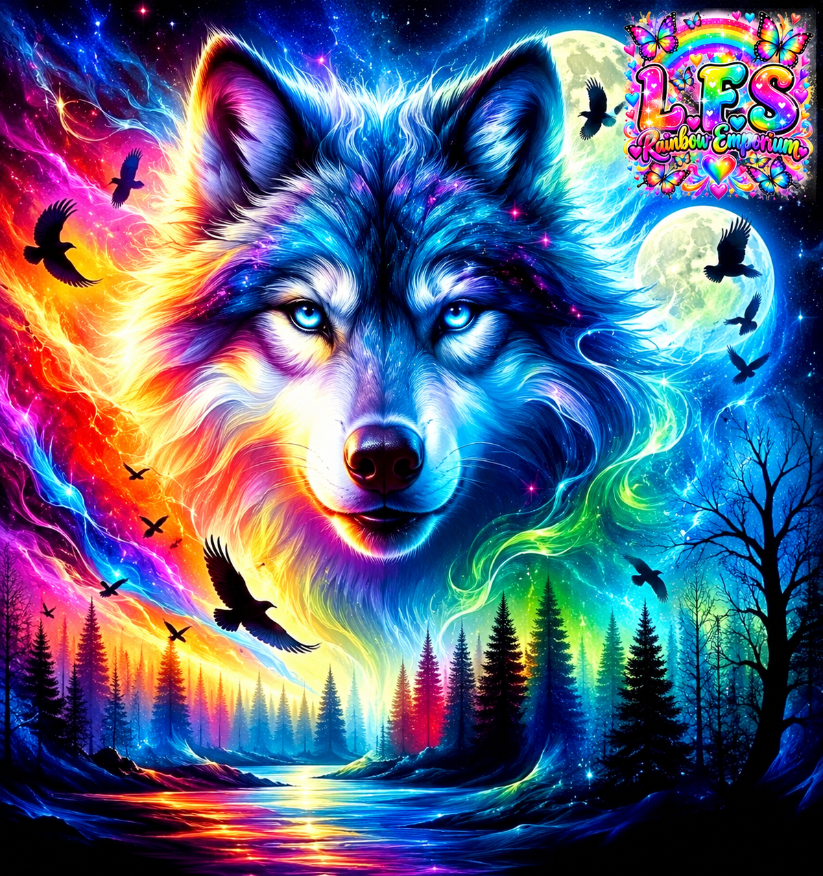 Wolf diamond art