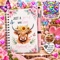 Highland cow notebook set
