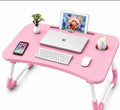 Foldable pink laptop table