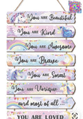 Unicorn quotes girls room sign