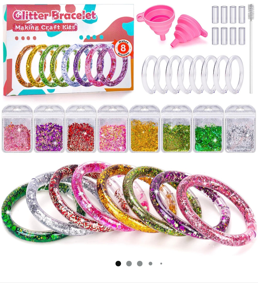 Glitter bracelet making