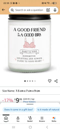 Good friends good bra candle