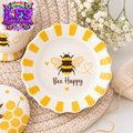 Striped Bee Happy Trinket Dish